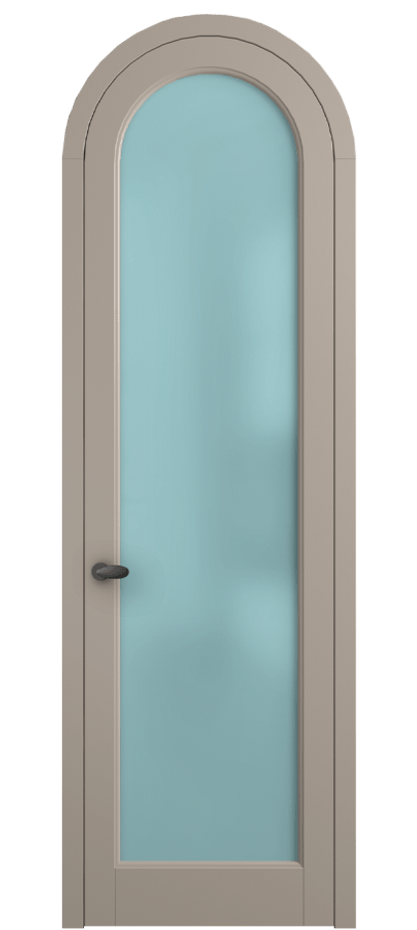 Межкомнатная дверь Palazzo 6814 Матовый бисквитный Сатинированное голубое стекло, триплекс Цена 125159 ₽ | Volhovec