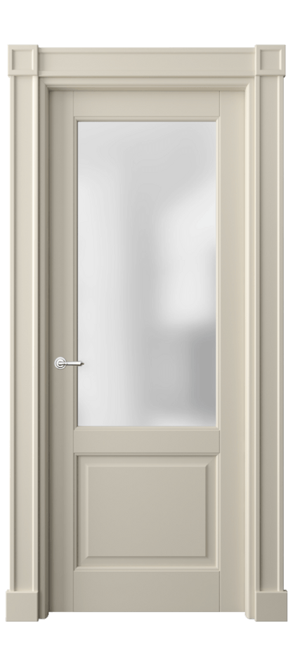 Межкомнатная дверь Тоскана Плано 6302 Матовый бежево-серый Сатинированное стекло Цена 127639 ₽ | Volhovec