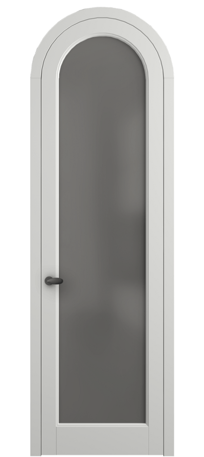 Межкомнатная дверь Палаццо 6814 Матовый светло-серый Сатинированное серое стекло, триплекс Цена 125159 ₽ | Volhovec