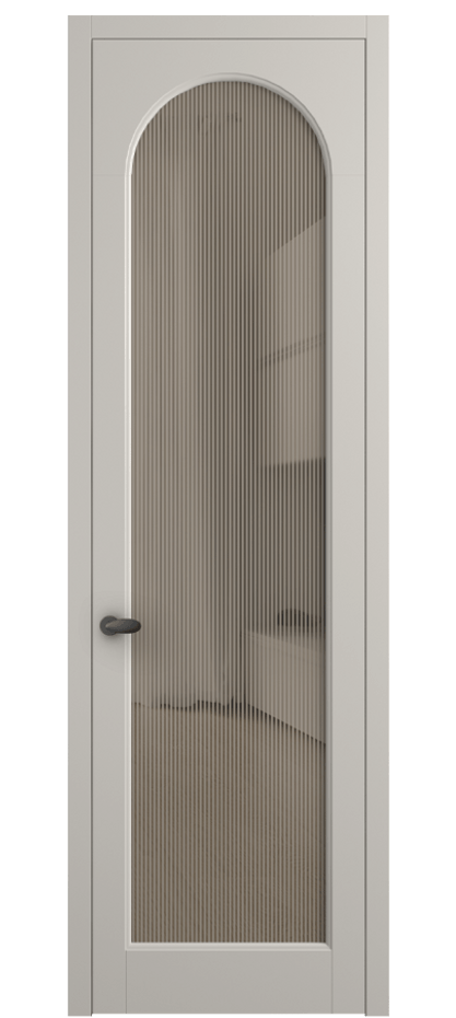 Межкомнатная дверь Палаццо 6804 Матовый облачно-серый Рифлёное бронзовое стекло "Дюна", триплекс Цена 103029 ₽ | Volhovec