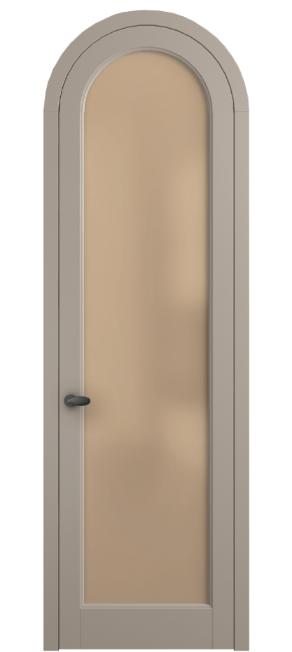 Межкомнатная дверь Palazzo 6814 Матовый бисквитный Сатинированное оранжевое стекло, триплекс Цена 125159 ₽ | Volhovec