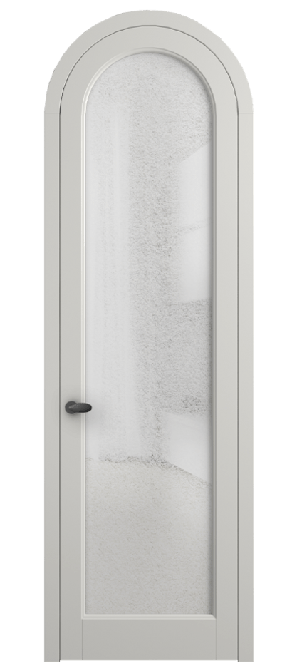 Межкомнатная дверь Палаццо 6814 Матовый серый Фактурное стекло "Лёд", триплекс Цена 131159 ₽ | Volhovec