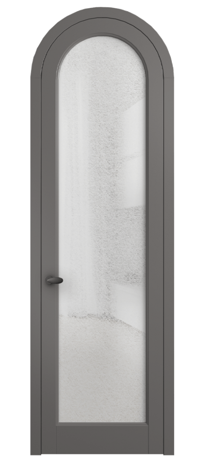 Межкомнатная дверь Палаццо 6814 Матовый классический серый Фактурное стекло "Лёд", триплекс Цена 131159 ₽ | Volhovec