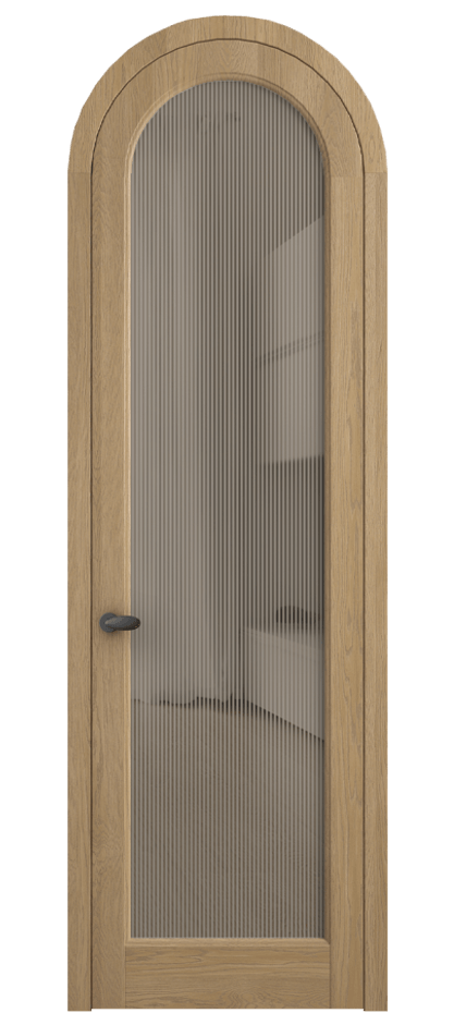 Межкомнатная дверь Палаццо 6814 Дуб соломенный матовый Рифлёное бронзовое стекло "Дюна", триплекс Цена 212349 ₽ | Volhovec