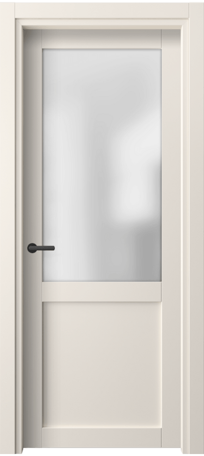 Межкомнатная дверь Нео 2122 ПЭТ кремово-белый Сатинированное стекло Цена 30499 ₽ | Volhovec