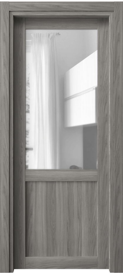 Межкомнатная дверь Neo 2122 Имбирный ясень Прозрачное стекло, триплекс Цена 20599 ₽ | Volhovec