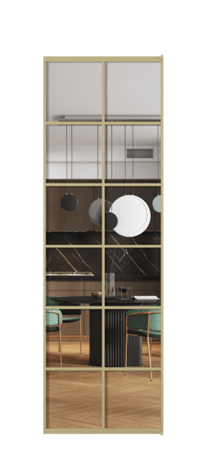 Алюминиевая дверь АЛПЛ040.05  Прозрачное стекло "Кристал Вижн", калёное Цена 145530  | Volhovec