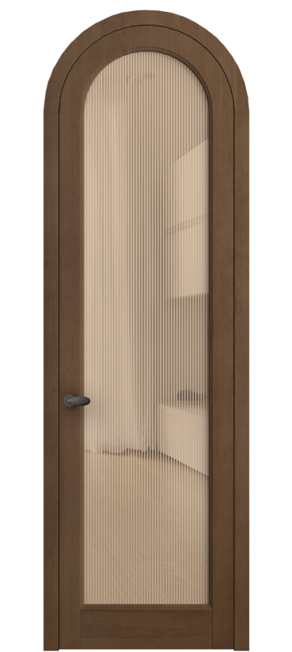 Межкомнатная дверь Палаццо 6814 Бук тёмный матовый Рифлёное оранжевое стекло "Дюна", триплекс Цена 181339 ₽ | Volhovec