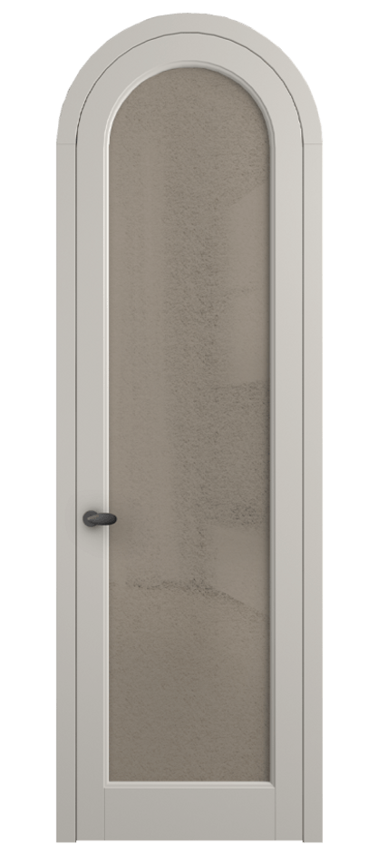 Межкомнатная дверь Палаццо 6814 Матовый облачно-серый Фактурное бронзовое стекло "Лёд", триплекс Цена 131159 ₽ | Volhovec