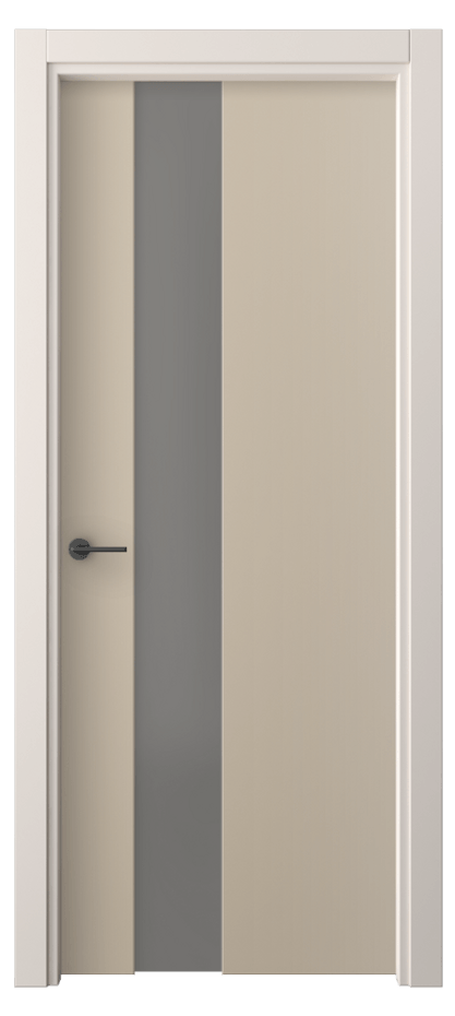 Межкомнатная дверь Freedom 4224 ПЭТ серо-коричневый  Сатинированное серое стекло, триплекс Цена 30799 ₽ | Volhovec