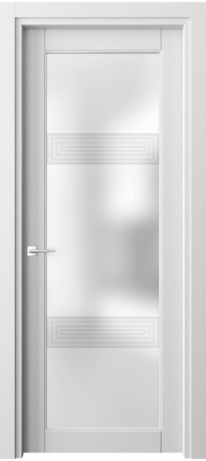 Межкомнатная дверь Ego 6112 Дуб светло-серый Сатинированное стекло "3D" Цена 122599 ₽ | Volhovec