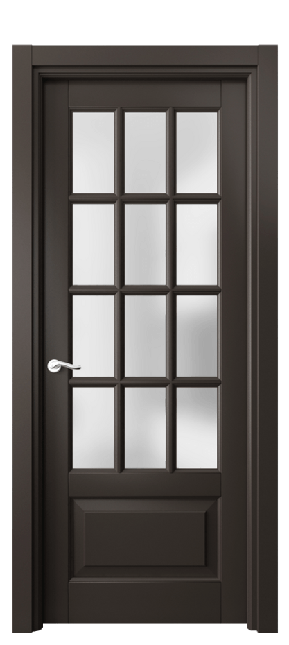 Межкомнатная дверь Лигнум 0728 Матовый антрацит Сатинированное стекло Цена 115999 ₽ | Volhovec