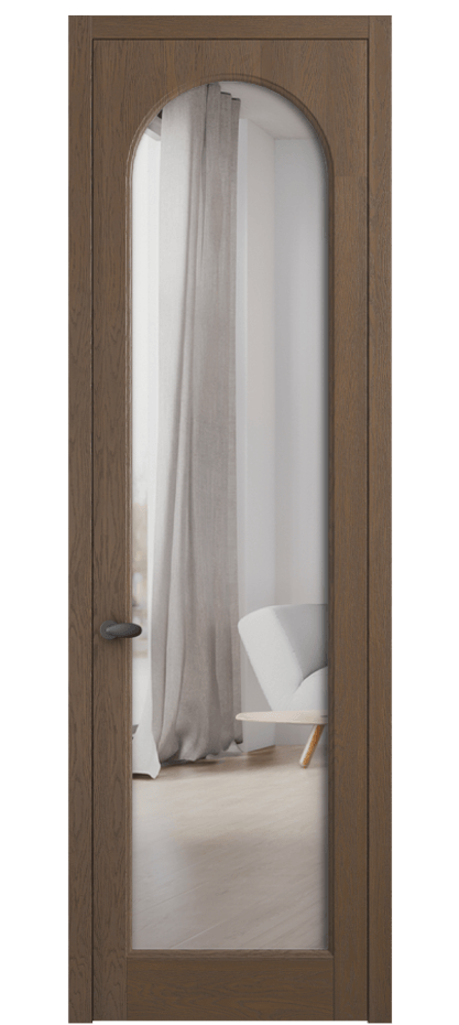 Межкомнатная дверь Палаццо 6804 Дуб туманный матовый Двустороннее зеркало, триплекс Цена 150229 ₽ | Volhovec