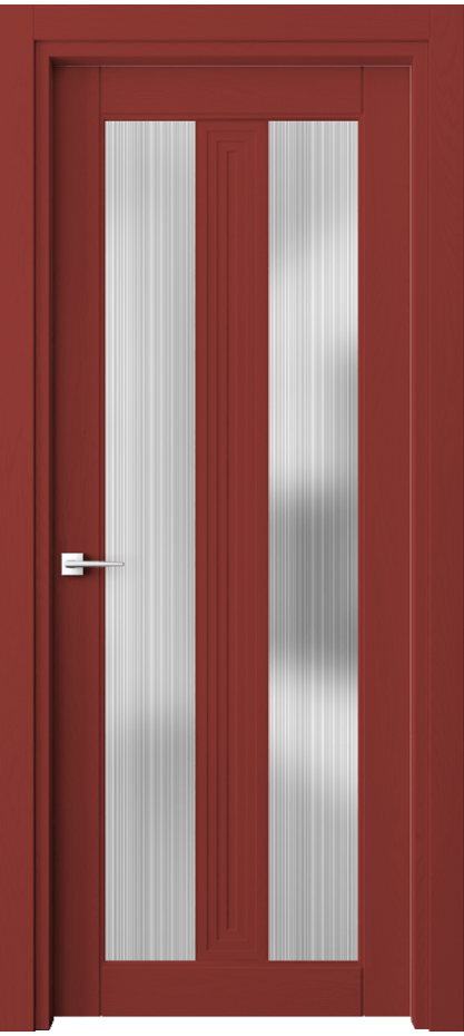 Межкомнатная дверь Ego 6122 Дуб белоснежный Сатинированное стекло "Дождь",4 мм Цена 120319 ₽ | Volhovec