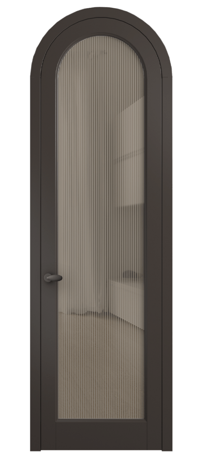 Межкомнатная дверь Palazzo 6814 Матовый антрацит Рифлёное бронзовое стекло "Дюна", триплекс Цена 131159 ₽ | Volhovec