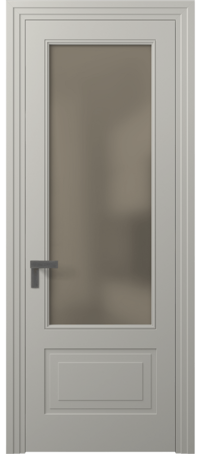 Межкомнатная дверь Рокка 8342 Матовый тёплый серый Сатинированное бронзовое стекло, триплекс Цена 82899 ₽ | Volhovec