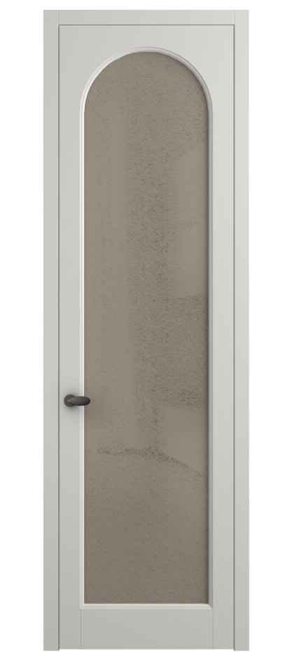 Межкомнатная дверь Палаццо 6804 Матовый серый Фактурное бронзовое стекло "Лёд", триплекс Цена 103029 ₽ | Volhovec