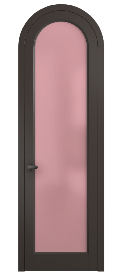 Межкомнатная дверь Palazzo 6814 Матовый антрацит Сатинированное розовое стекло, триплекс Цена 125159 ₽ | Volhovec