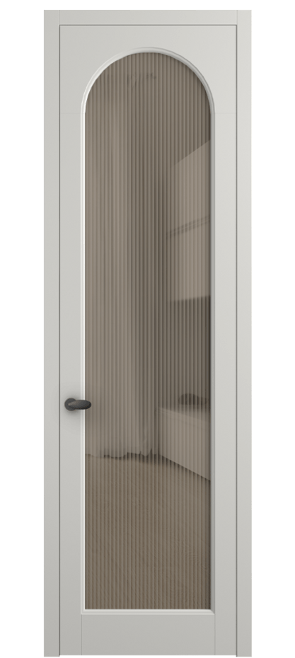 Межкомнатная дверь Палаццо 6804 Матовый серый Рифлёное бронзовое стекло "Мору", триплекс Цена 105029 ₽ | Volhovec