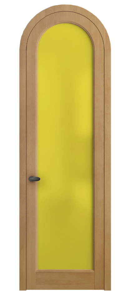 Межкомнатная дверь Palazzo 6814 Бук натуральный матовый Сатинированное жёлтое стекло, триплекс Цена 171739 ₽ | Volhovec