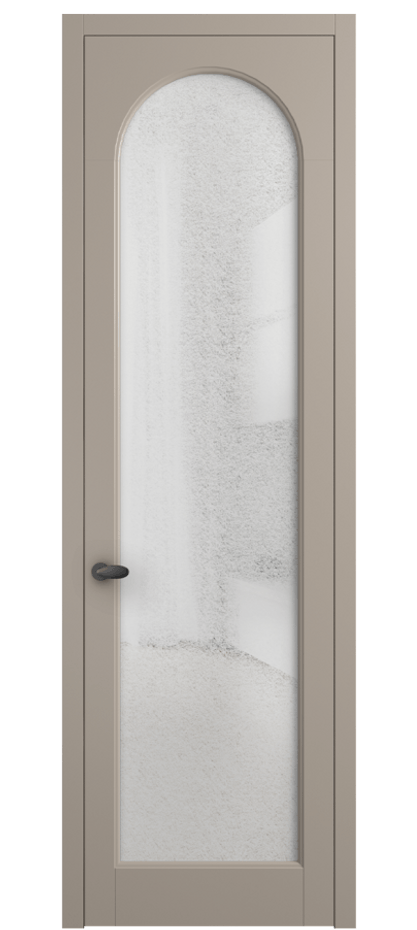 Межкомнатная дверь Палаццо 6804 Матовый бисквитный Фактурное стекло "Лёд", триплекс Цена 103029 ₽ | Volhovec