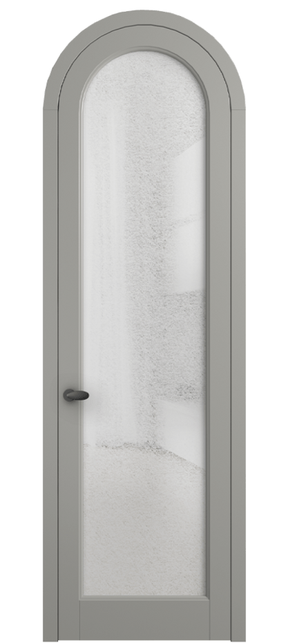 Межкомнатная дверь Палаццо 6814 Матовый нейтральный серый Фактурное стекло "Лёд", триплекс Цена 6800 AZE | Volhovec