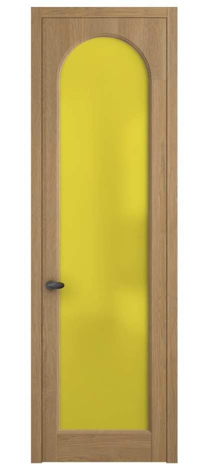 Межкомнатная дверь Palazzo 6804 Дуб пшеничный матовый Сатинированное жёлтое стекло, триплекс Цена 148229 ₽ | Volhovec