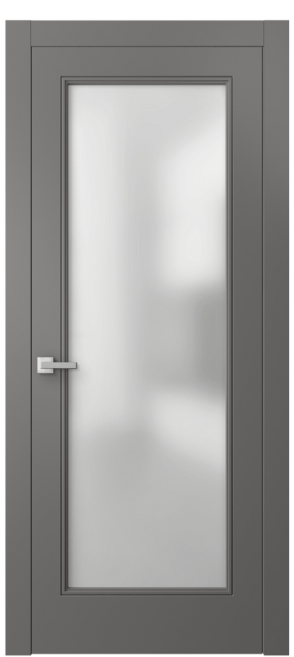 Межкомнатная дверь Linea 8300 Матовый классический серый Сатинированное стекло Цена 74699 ₽ | Volhovec