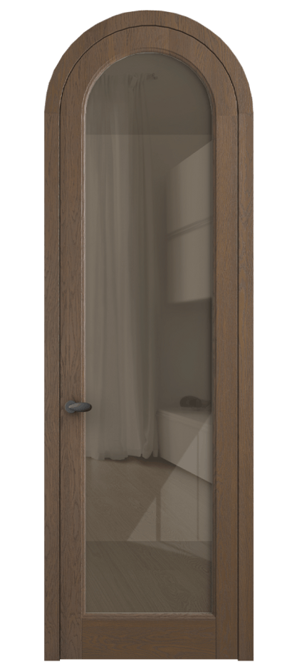 Межкомнатная дверь Палаццо 6814 Дуб туманный матовый Рефлективное бронзовое стекло "Стопсол", калёное Цена 214349 ₽ | Volhovec