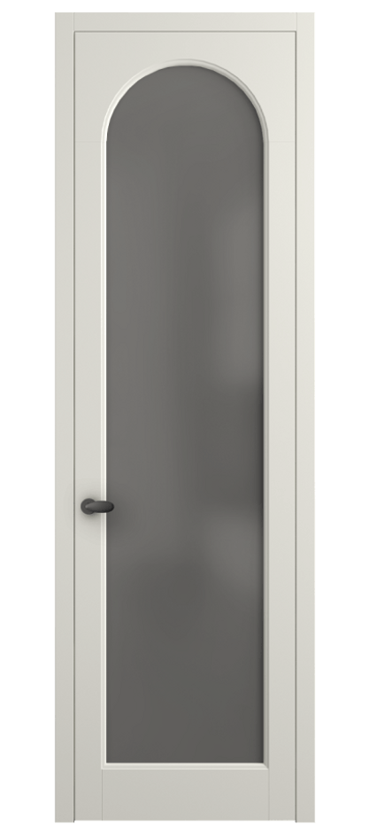 Межкомнатная дверь Palazzo 6804 Матовый жемчужный Сатинированное серое стекло, триплекс Цена 97029 ₽ | Volhovec