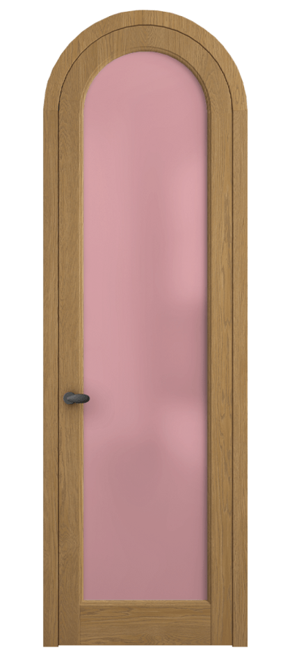 Межкомнатная дверь Palazzo 6814 Дуб солнечный матовый Сатинированное розовое стекло, триплекс Цена 206349 ₽ | Volhovec