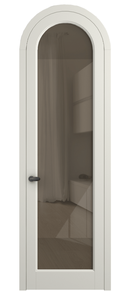 Межкомнатная дверь Палаццо 6814 Матовый жемчужный Рефлективное бронзовое стекло "Stopsol", калёное Цена 133159 ₽ | Volhovec