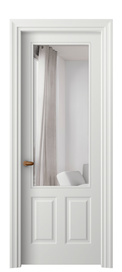 Межкомнатная дверь Эссе 8522 Матовый светло-серый Двустороннее зеркало, триплекс Цена 75199 ₽ | Volhovec