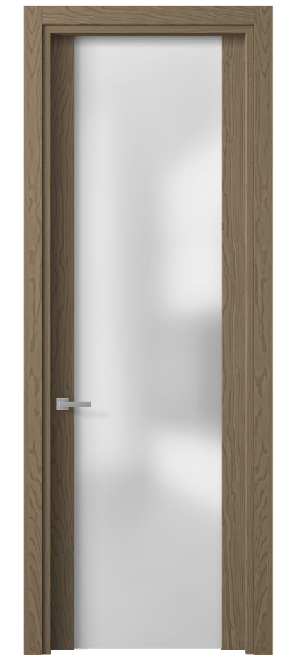 Межкомнатная дверь Планум 4114 Дуб дымный Сатинированное стекло Цена 68399 ₽ | Volhovec