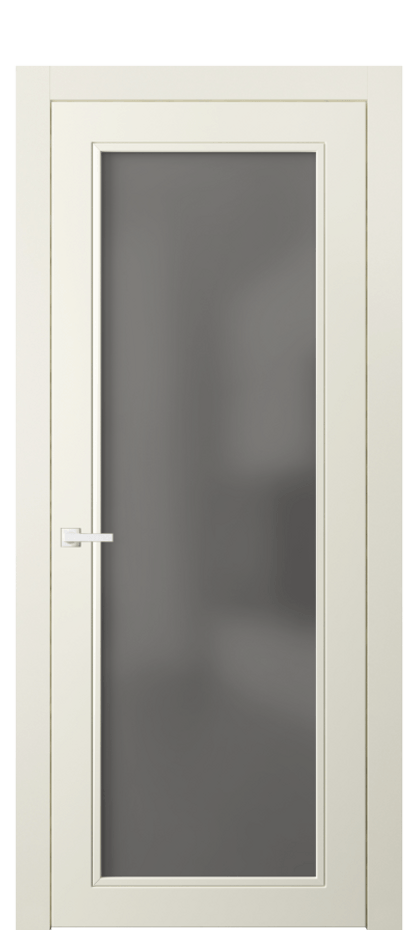 Межкомнатная дверь Neo Classic 8000 Матовый молочно-белый Сатинированное серое стекло, триплекс Цена 74699 ₽ | Volhovec