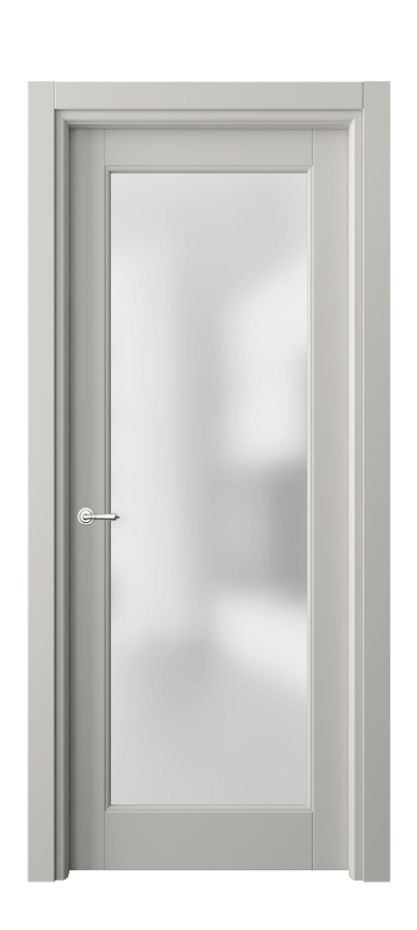 Межкомнатная дверь Тоскана Ромбо 6300 Матовый тёплый серый Сатинированное стекло Цена 94599 ₽ | Volhovec