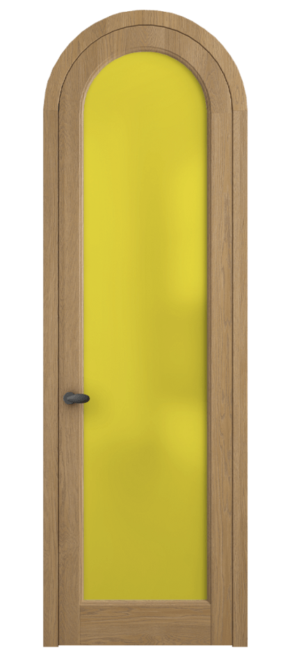 Межкомнатная дверь Palazzo 6814 Дуб пшеничный матовый Сатинированное жёлтое стекло, триплекс Цена 206349 ₽ | Volhovec