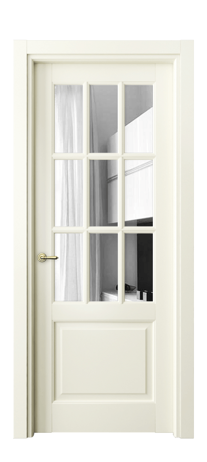 Межкомнатная дверь Тоскана Грильято 6312 Матовый молочно-белый Двустороннее зеркало, триплекс Цена 114899 ₽ | Volhovec