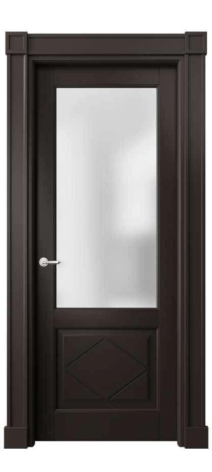 Межкомнатная дверь Тоскана Ромбо 6342 Матовый антрацит Сатинированное стекло Цена 130439 ₽ | Volhovec