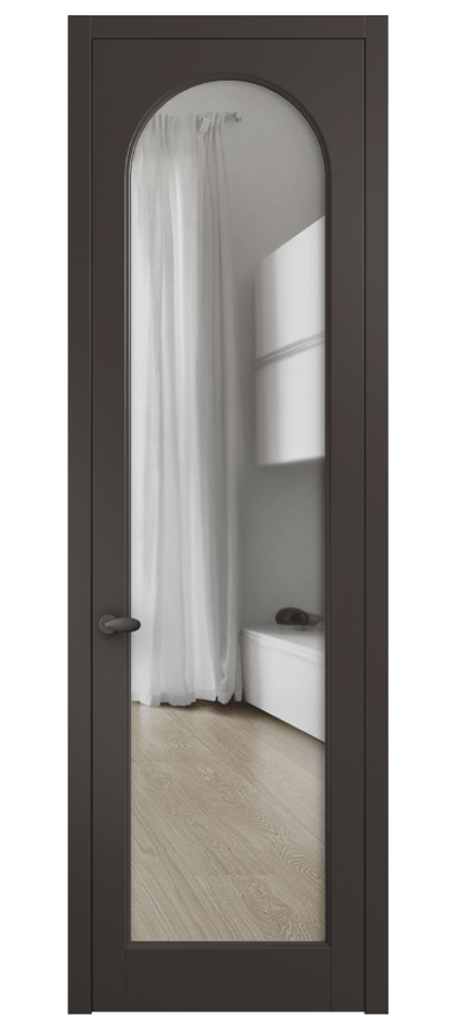 Межкомнатная дверь Палаццо 6804 Матовый антрацит Прозрачное стекло Цена 97029 ₽ | Volhovec