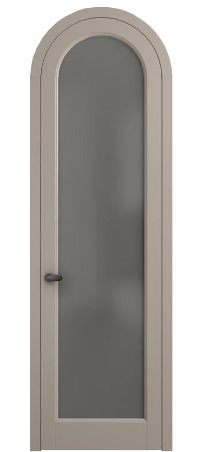 Межкомнатная дверь Palazzo 6814 Матовый бисквитный Сатинированное серое стекло, триплекс Цена 125159 ₽ | Volhovec