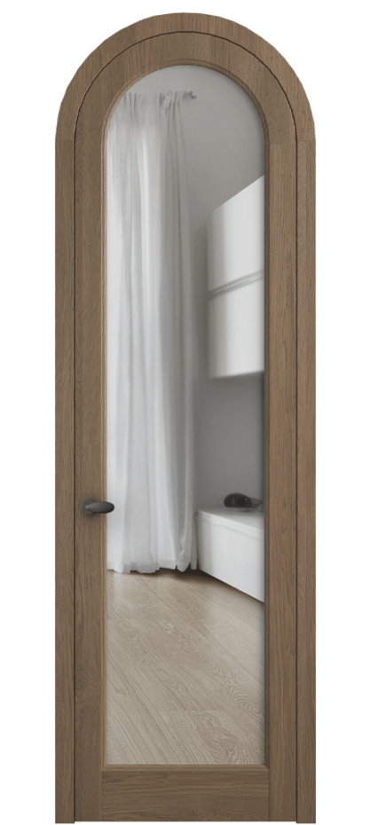 Межкомнатная дверь Палаццо 6814 Дуб джутовый матовый Прозрачное стекло Цена 210649 ₽ | Volhovec