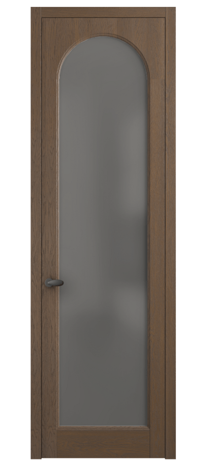 Межкомнатная дверь Palazzo 6804 Дуб туманный матовый Сатинированное серое стекло, триплекс Цена 148229 ₽ | Volhovec