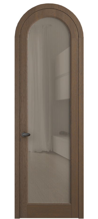 Межкомнатная дверь Палаццо 6814 Дуб туманный матовый Рифлёное бронзовое стекло "Дюна", триплекс Цена 212349 ₽ | Volhovec