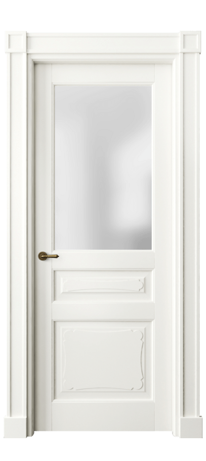 Межкомнатная дверь Тоскана Элегантэ 6324 Матовый жемчужный Сатинированное стекло Цена 134239 ₽ | Volhovec