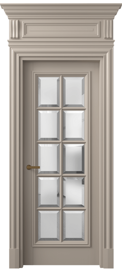 Межкомнатная дверь Антик 7310 Матовый бисквитный Сатинированное стекло с фацетом Цена 181709 ₽ | Volhovec