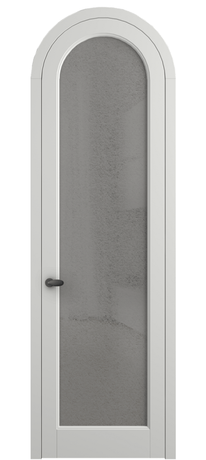 Межкомнатная дверь Палаццо 6814 Матовый светло-серый Фактурное серое стекло "Лёд", триплекс Цена 131159 ₽ | Volhovec