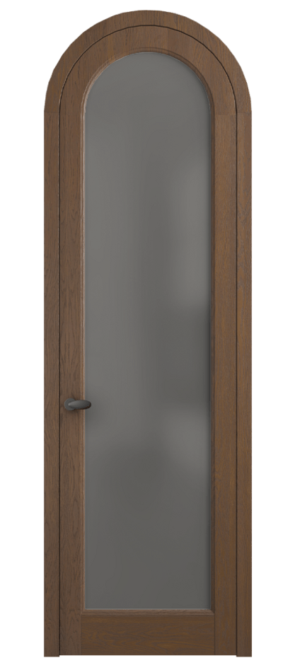 Межкомнатная дверь Palazzo 6814 Дуб каштановый матовый Сатинированное серое стекло, триплекс Цена 206349 ₽ | Volhovec