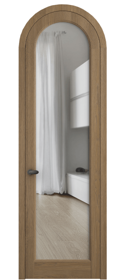 Межкомнатная дверь Палаццо 6814 Дуб мускатный матовый Прозрачное стекло Цена 210649 ₽ | Volhovec