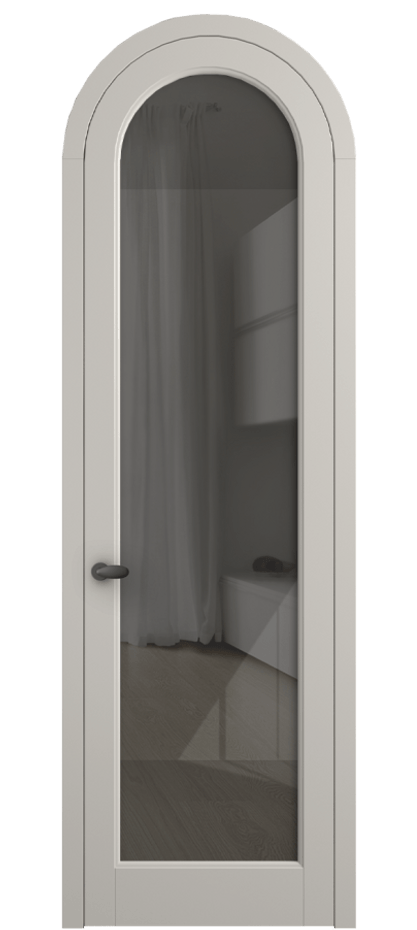 Межкомнатная дверь Палаццо 6814 Матовый облачно-серый Рефлективное серое стекло "Стопсол", калёное Цена 133159 ₽ | Volhovec